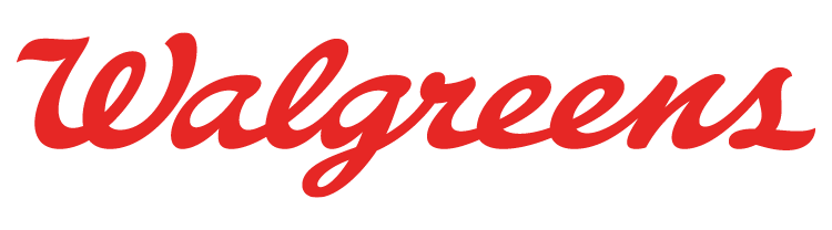Walgreens Logo. Image text says: Walgreens.