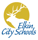 Elkin City Schools Logo. Images text says: Elkin City Schools