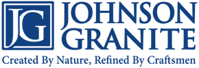 Johnson Granite Logo. Image text says: Johnson Granite, created by nature, refined by craftsmen.