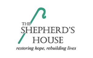 The Shepherd's House Logo. Image text says: The Shepherd's House, restoring hope, rebuilding lives.