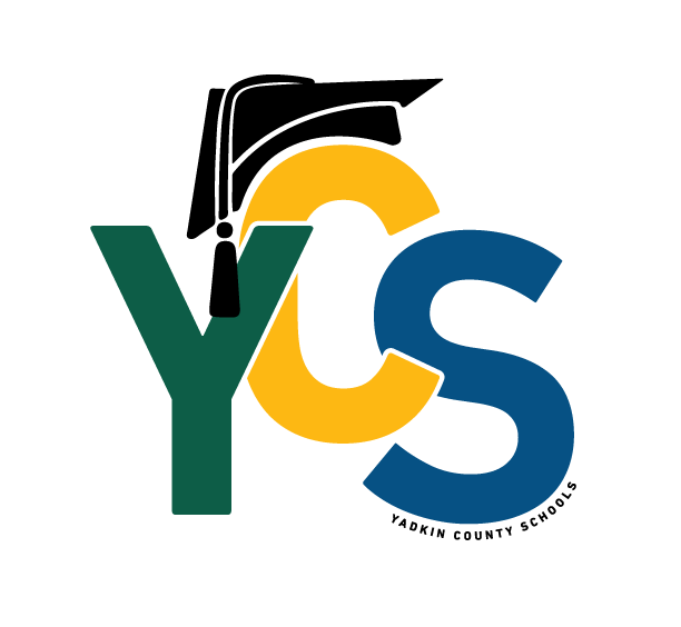 Yadkin County Schools Logo. Images text says: Y. C. S. Yadkin County Schools